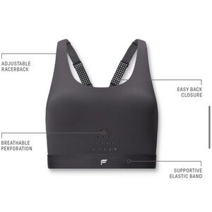 Fabletics Gray  Sports Bra with Adjustable Racerback